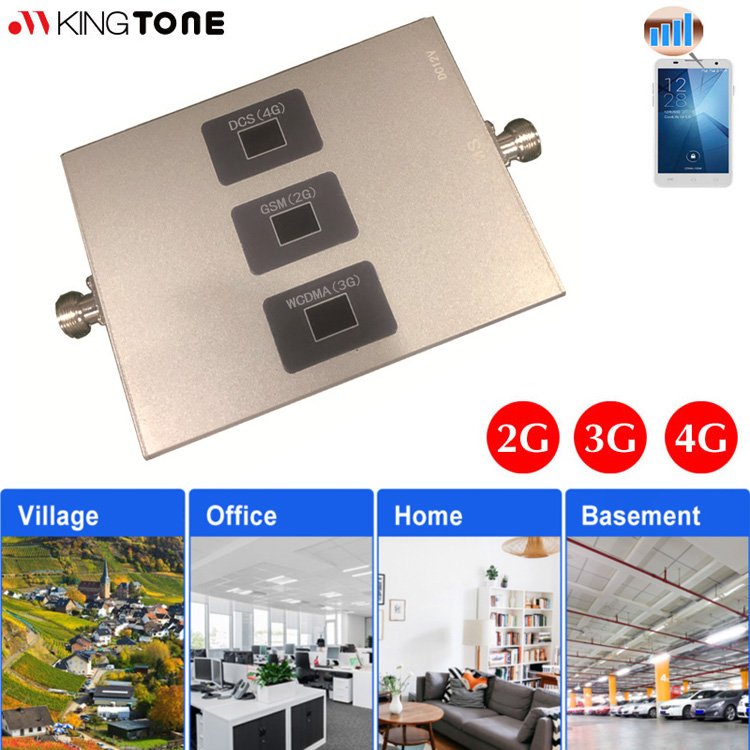 Indoor 200-500m2 Tri-band Booster B20/800MHz + B3/1800MHz +B7/2600MHz Network 2G 3G 4G Signal Repeater Booster for Cell Phones